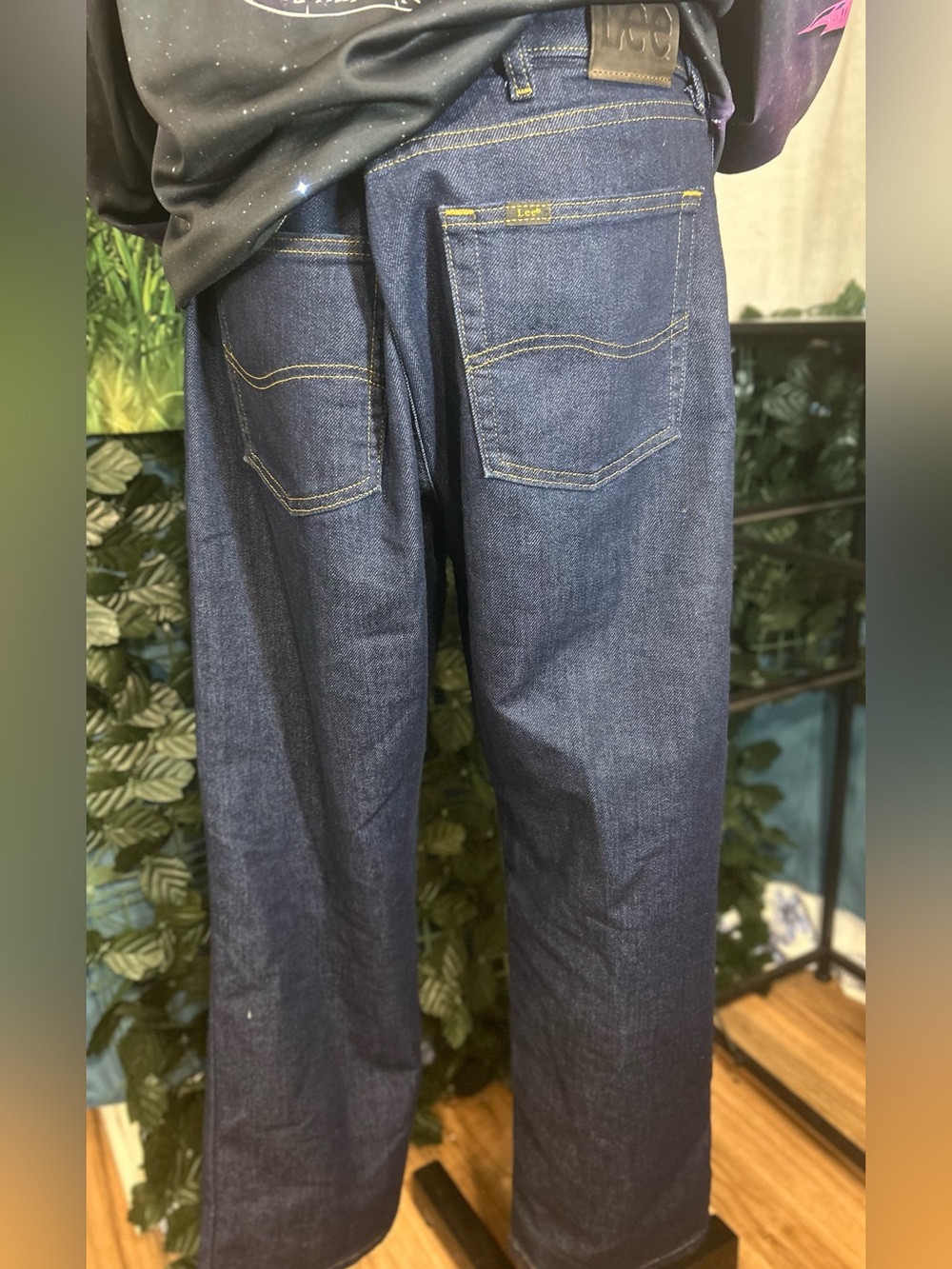 LEE Men's Straight Relaxed Leg Dark Blue Denim Jeans: GC! 36X 29